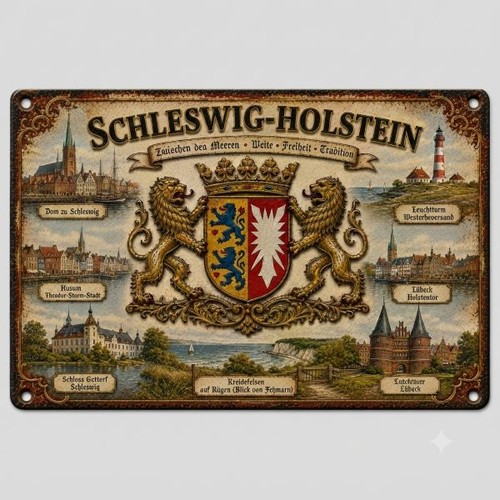 Blechschild schleswig holstein - blechschild,