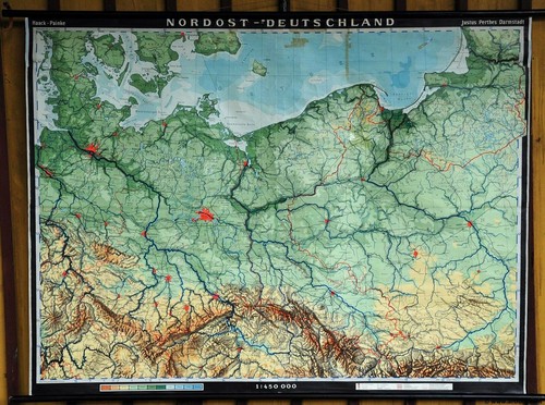 Schulwandkarte nordost - schulwandkarte,