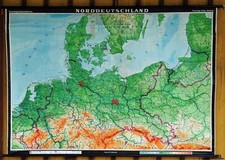 Schulwandkarte Norddeutschland