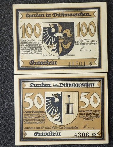 Notgeld deutschland lunden - deutschland,