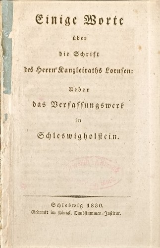 1830 schleswig holstein - 1830, schleswig-holstein